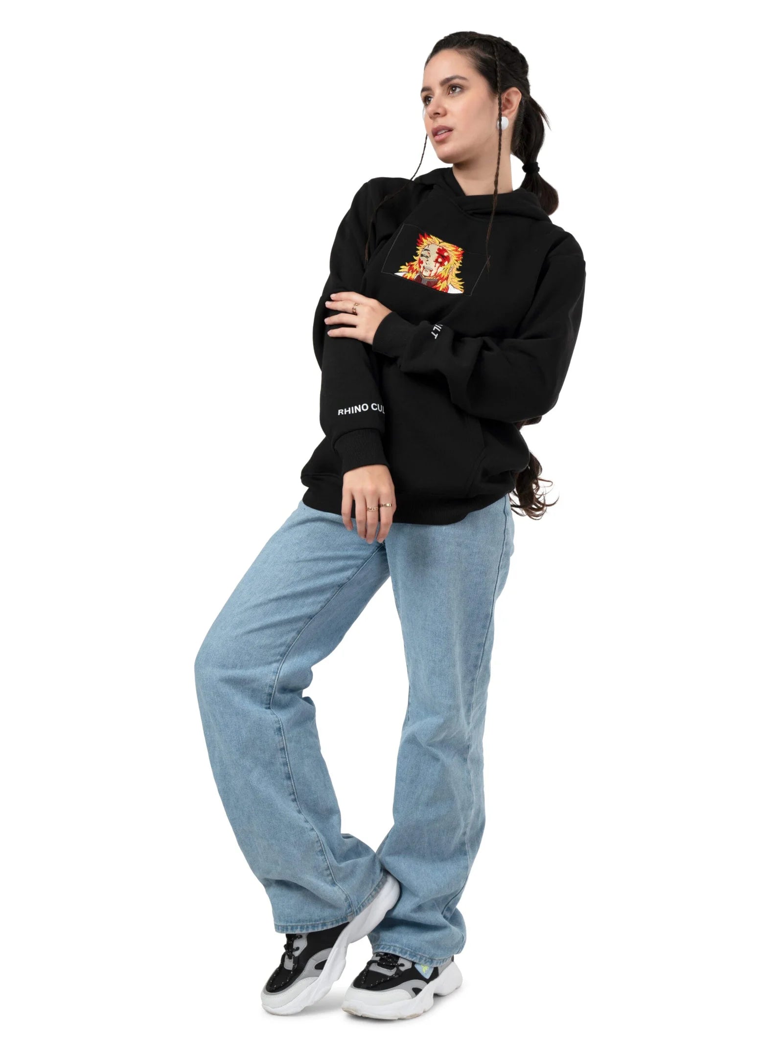 Rengoku’s Flame Haze Embroidery Hoodie