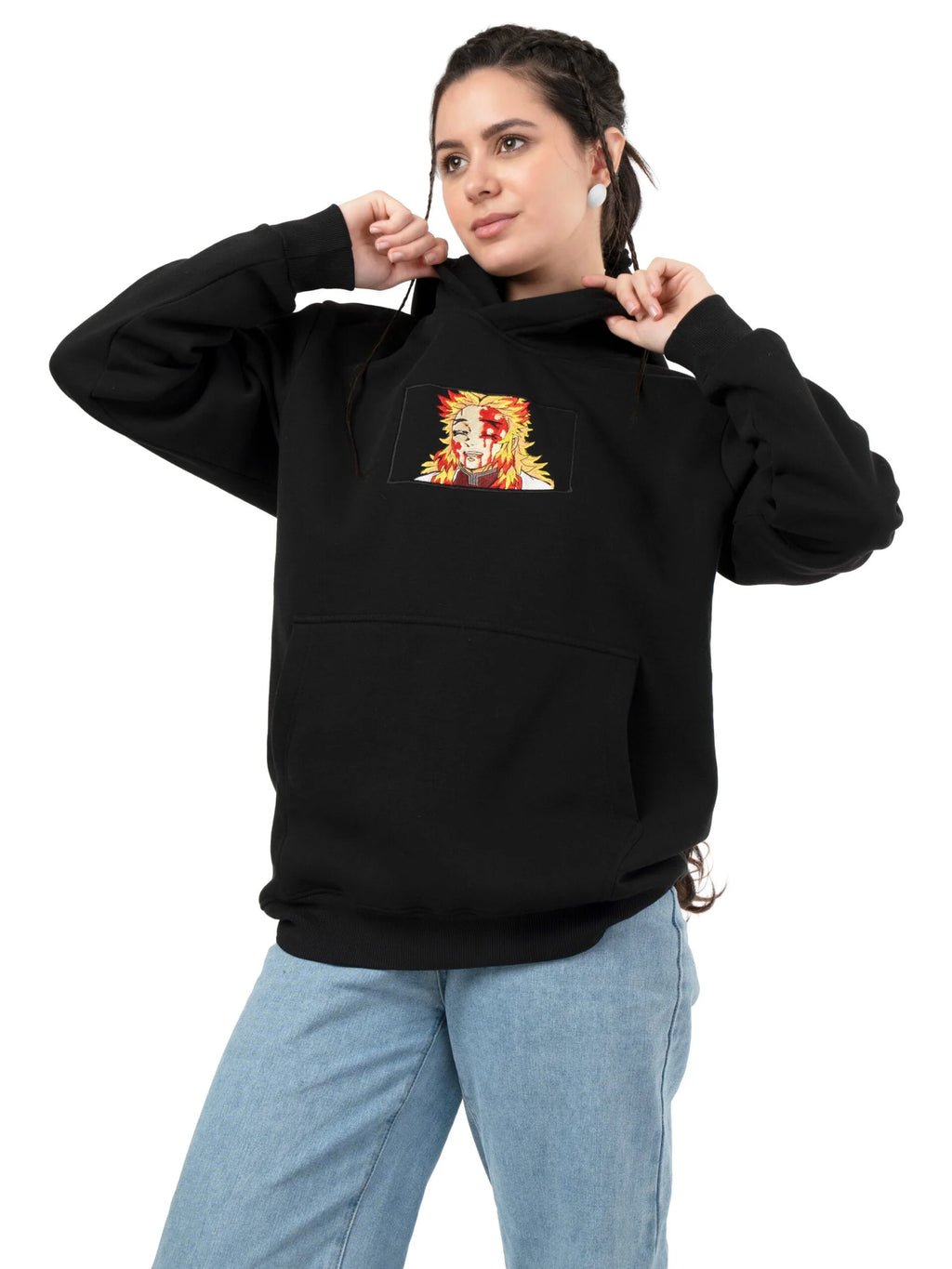 Rengoku’s Flame Haze Embroidery Hoodie