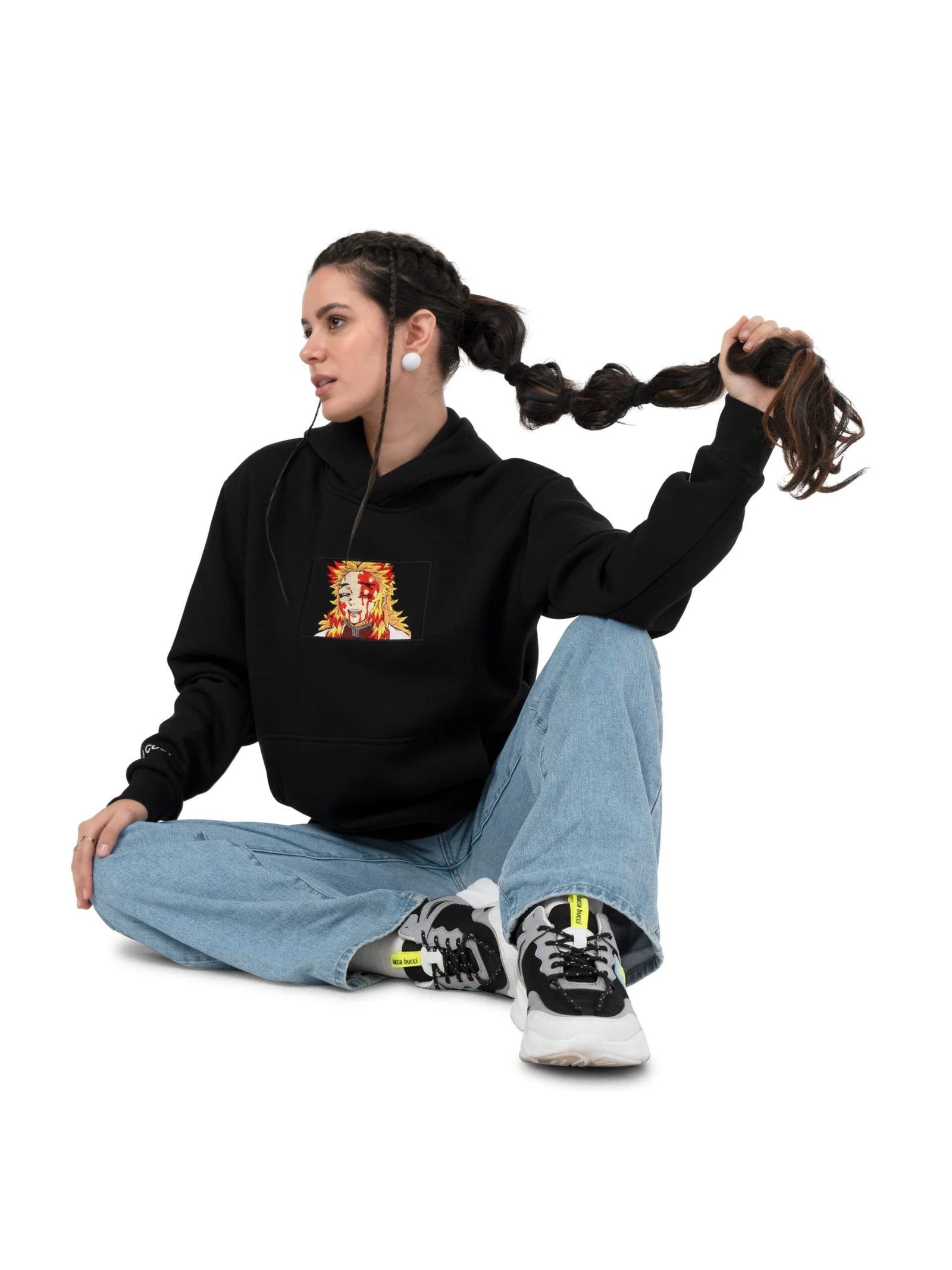 Rengoku’s Flame Haze Embroidery Hoodie