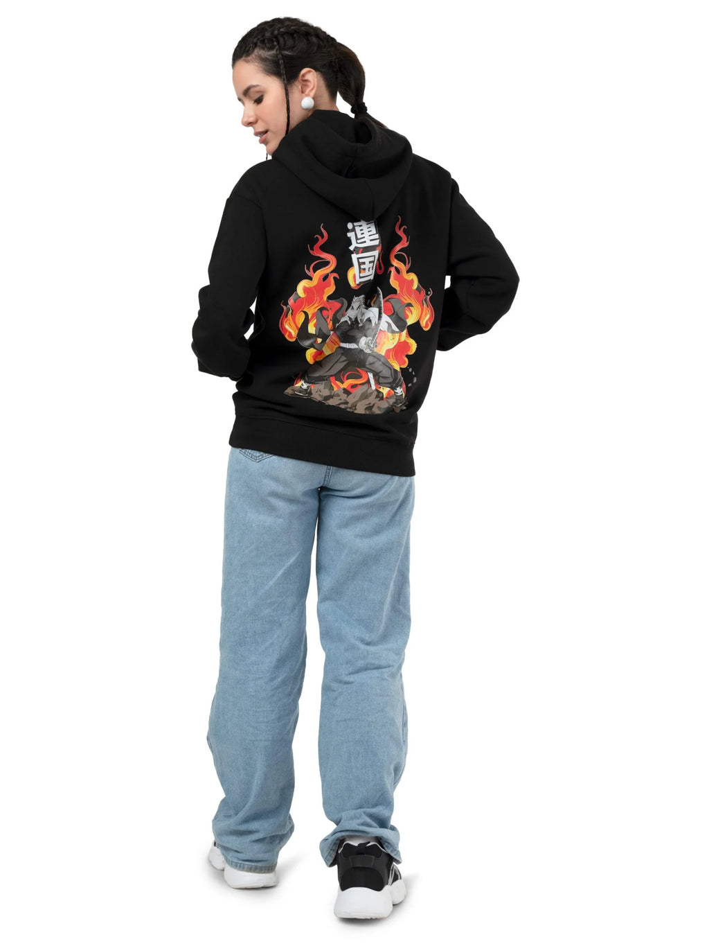 Rengoku’s Flame Haze Embroidery Hoodie