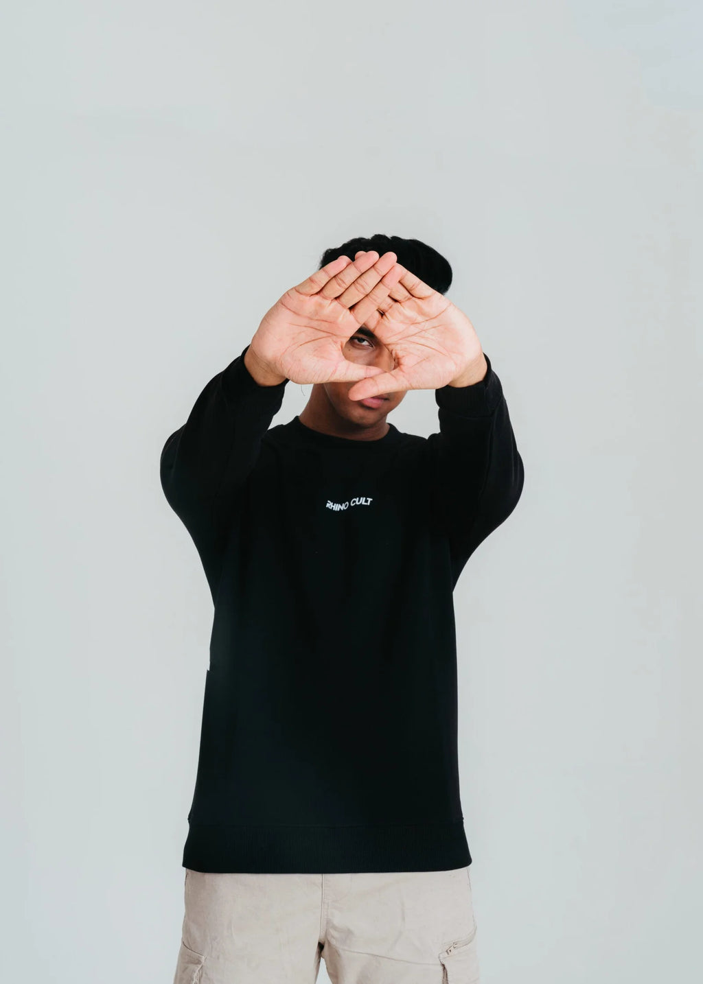 Rhino Cult Essential Black Sweatshirt