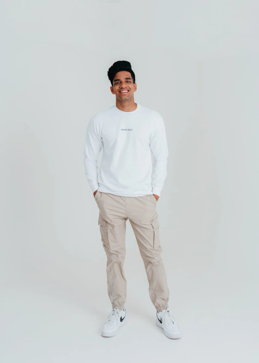 Rhino Cult Essential White Sweatshirt