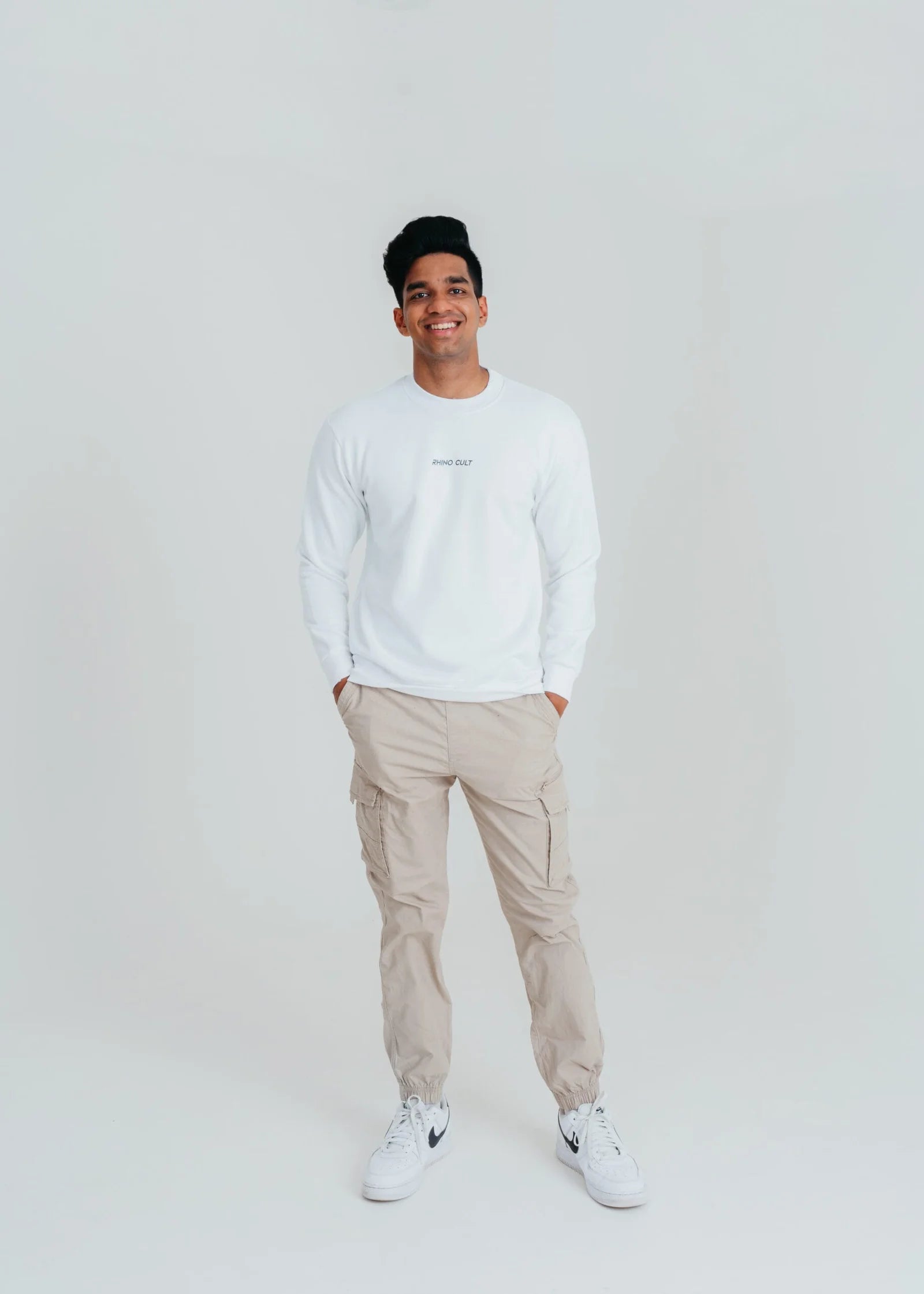 Rhino Cult Essential White Sweatshirt