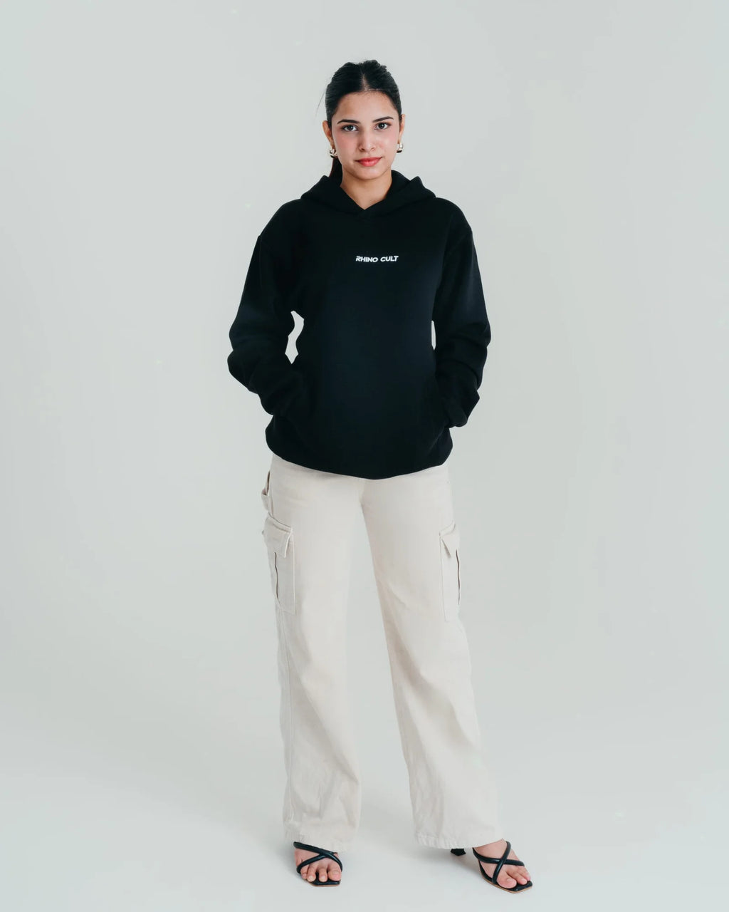 Rhino Cult Essential Black Hoodie