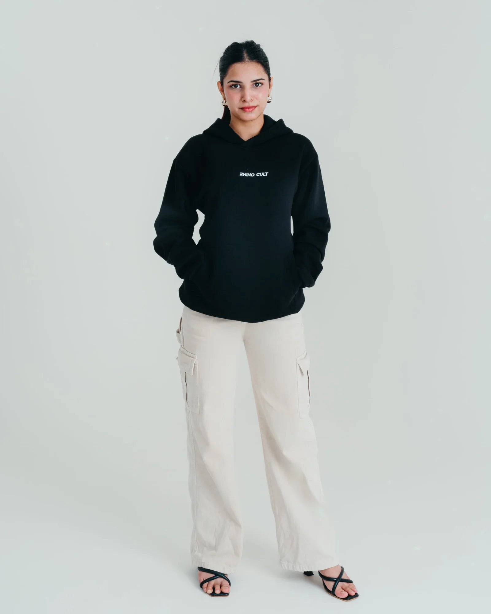 Rhino Cult Essential Black Hoodie