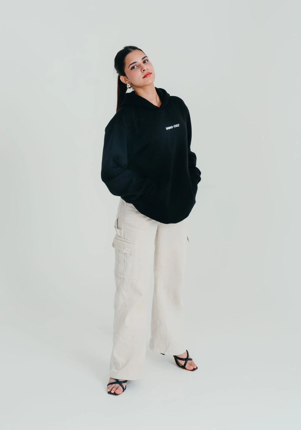 Rhino Cult Essential Black Hoodie