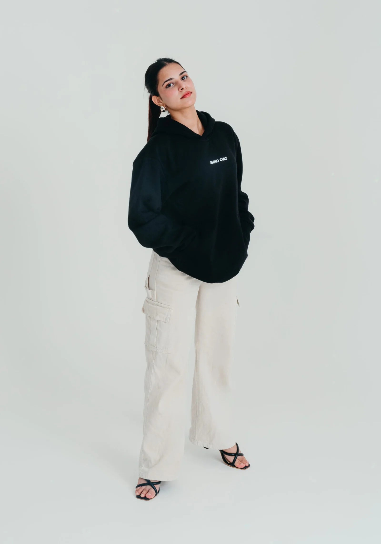 Rhino Cult Essential Black Hoodie