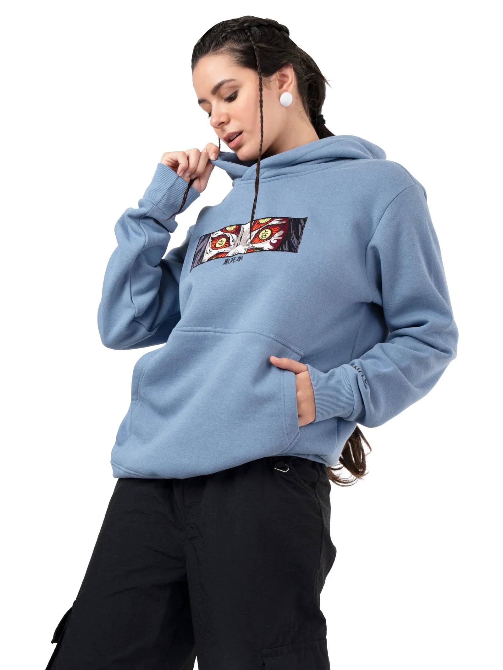 Kokushibo’s Six Eyes Embroidery Hoodie