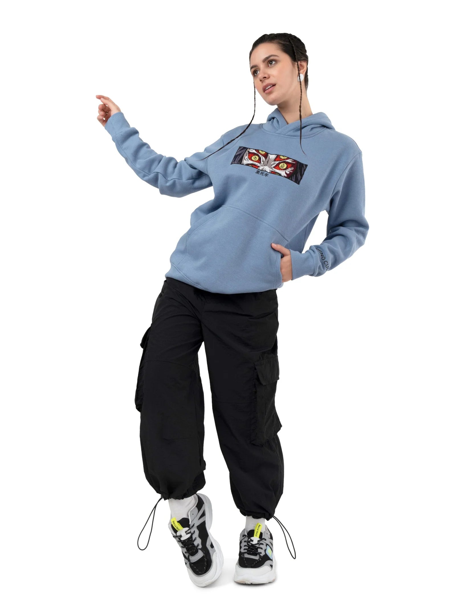 Kokushibo’s Six Eyes Embroidery Hoodie