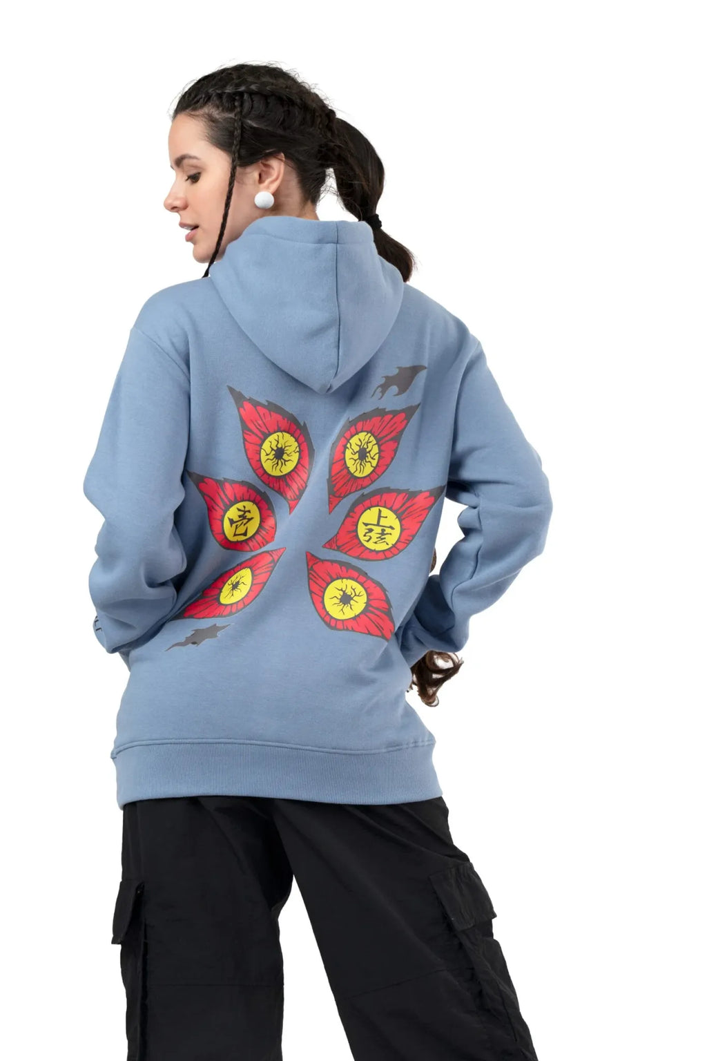Kokushibo’s Six Eyes Embroidery Hoodie