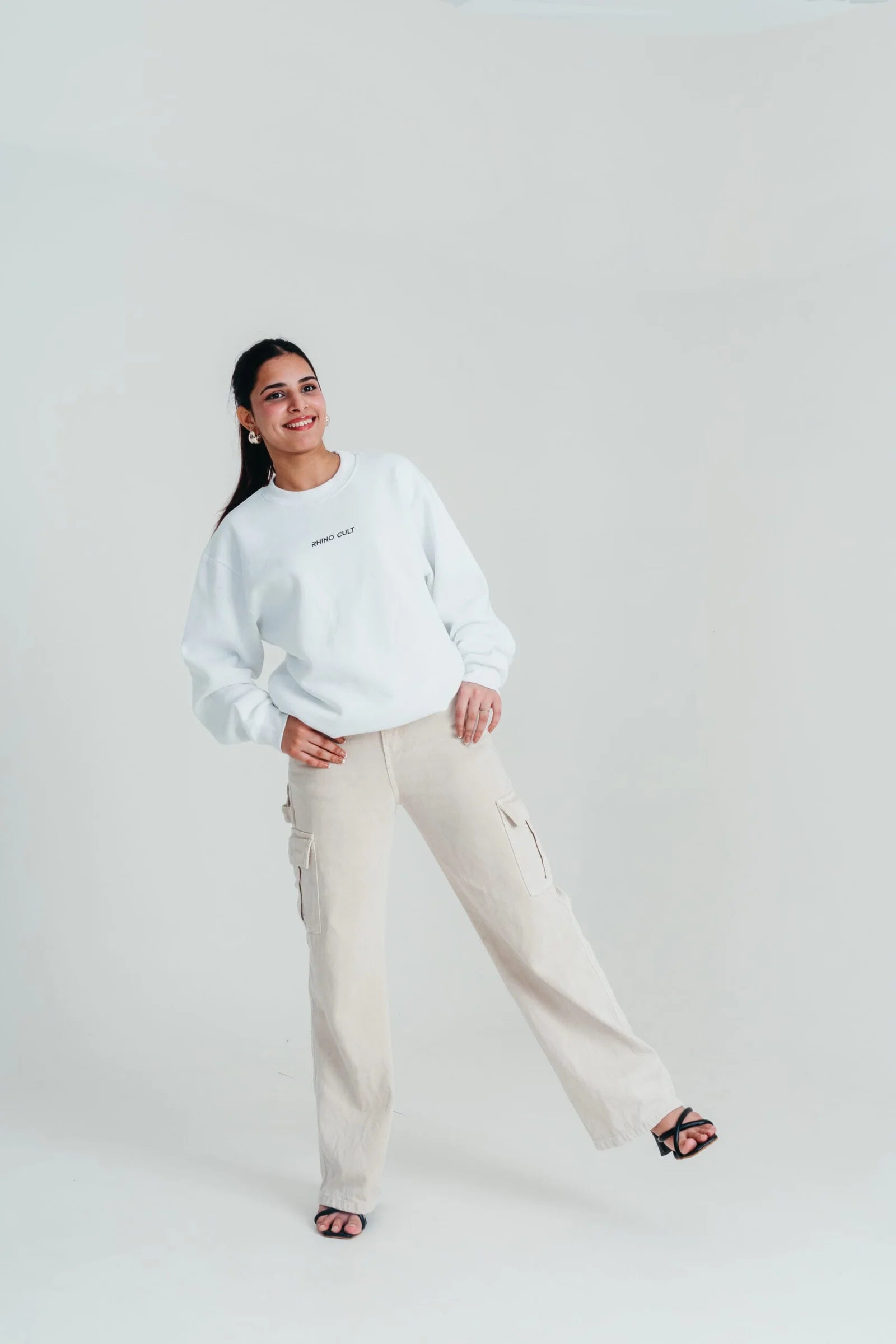 Rhino Cult Essential White Sweatshirt