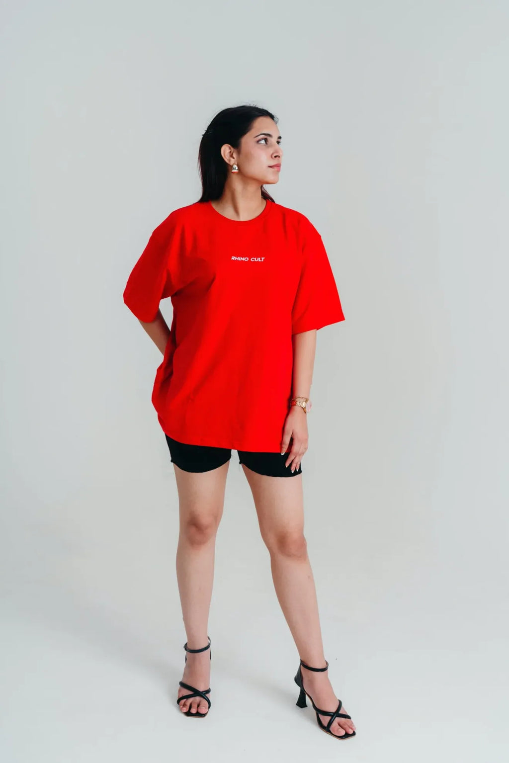 Rhino Cult Essential Red Oversize Tee