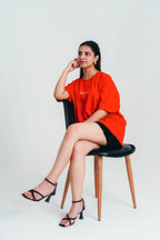 Rhino Cult Essential Red Oversize Tee