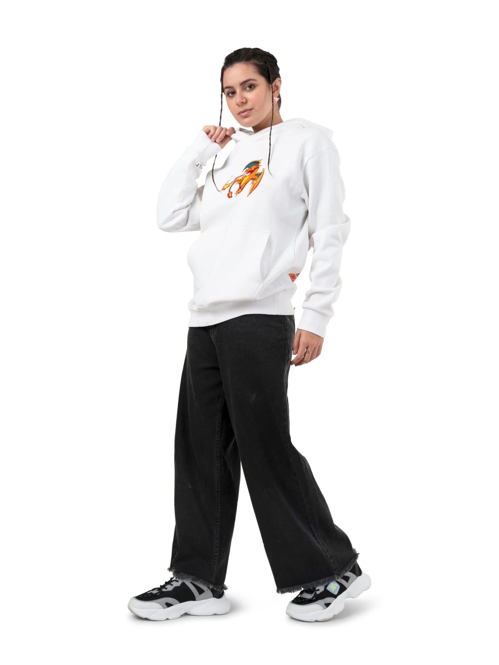 Charizard’s Flamethrower Embroidery Hoodie