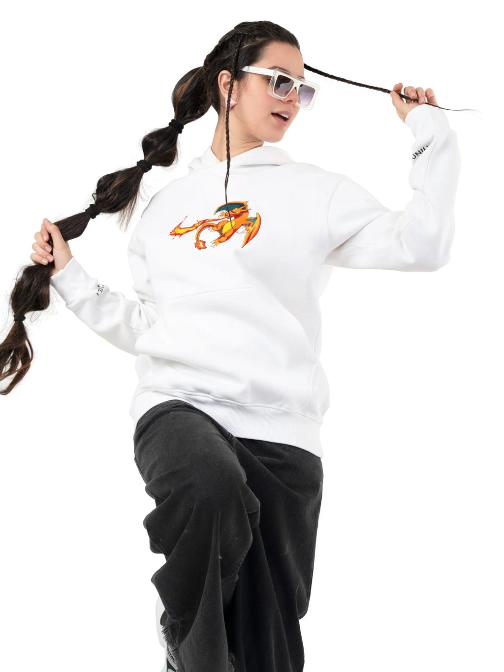 Charizard’s Flamethrower Embroidery Hoodie