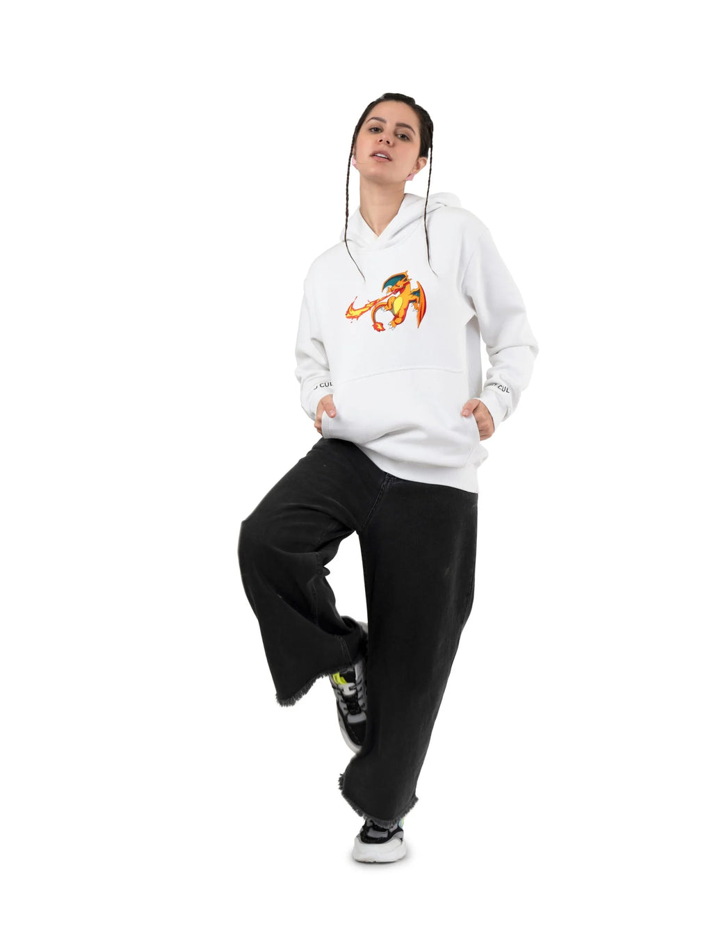 Charizard’s Flamethrower Embroidery Hoodie