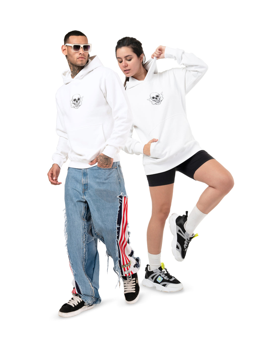 Unisex Sinister Symphony Hoodie – White