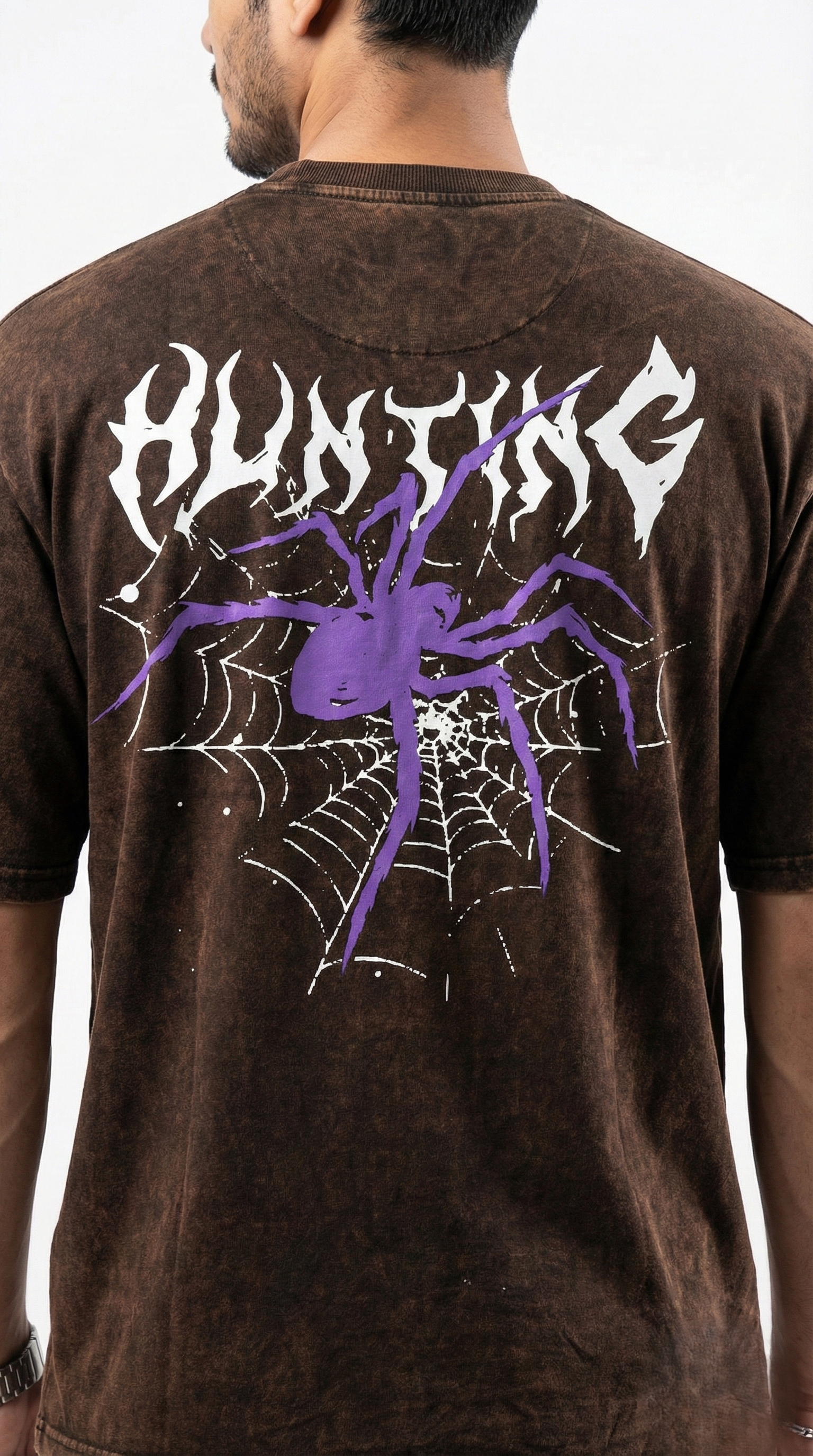 Brown Acid Apex Weaver Graphic Oversized T-shirt