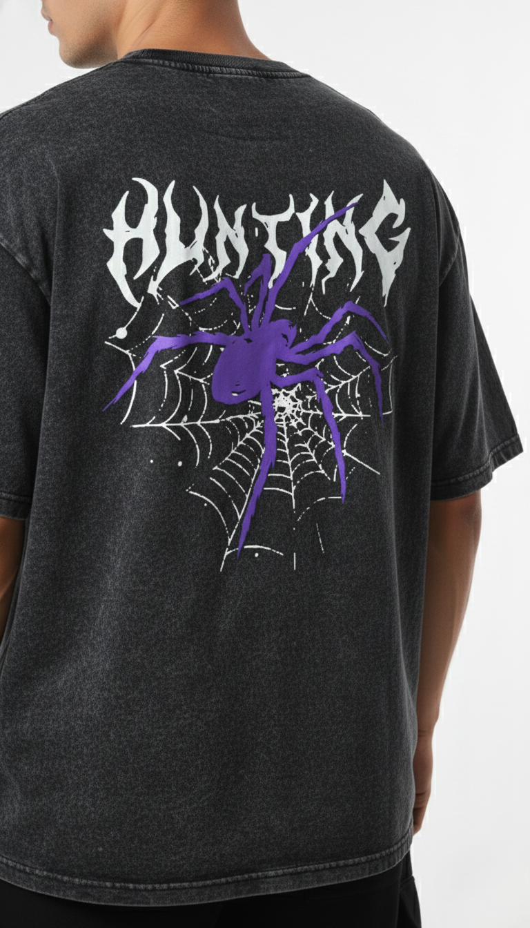 Dark Acid Apex Weaver Graphic Oversized T-shirt