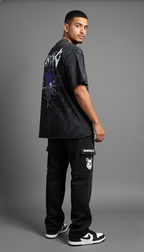 Dark Acid Apex Weaver Graphic Oversized T-shirt