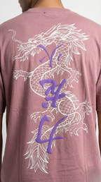 Light Pink Dragon Fire Oversized T-shirt