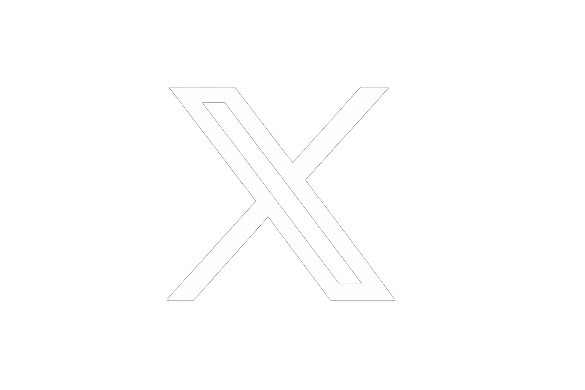 twitter x logo white color