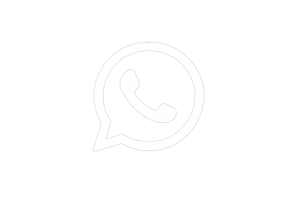 whatsapp logo white color